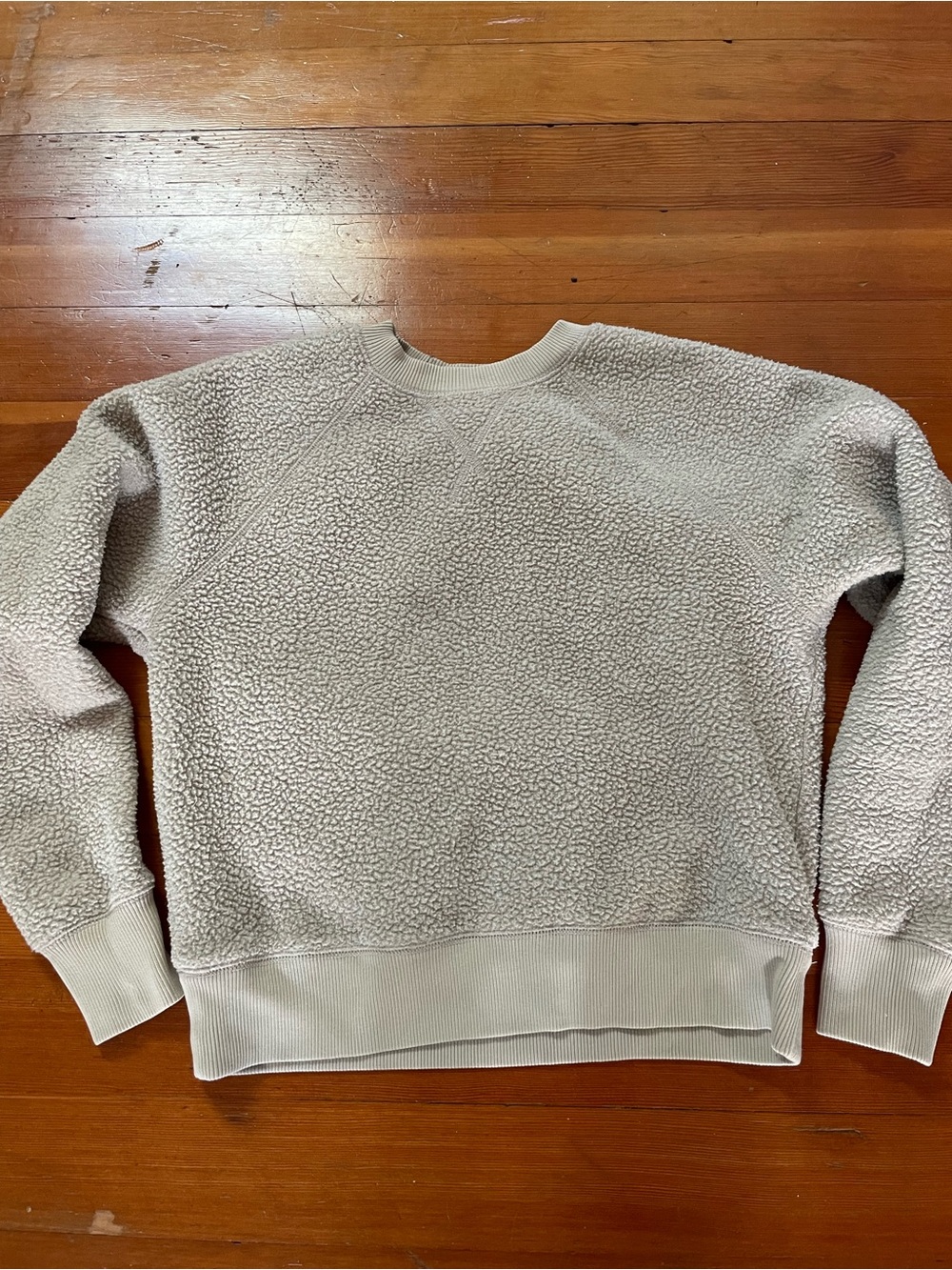 Everlane ReNew - size small -Cozy Cream Sherpa Crewneck Sweatshirt